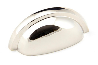 From The Anvil Polished Nickel Regency Concealed Drawer Pull from B&Q