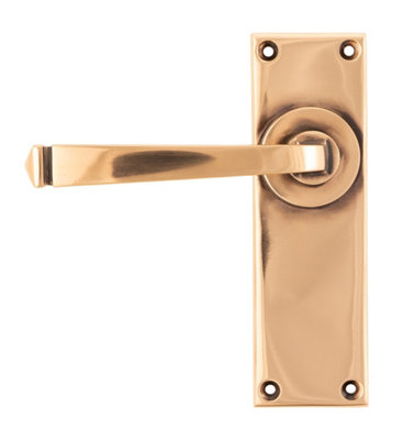From The Anvil Polished Bronze Avon Lever Latch Set from B&Q