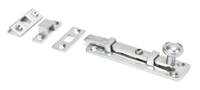From The Anvil Satin Chrome 4 Inch Universal Bolt from B&Q