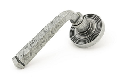 From The Anvil Pewter Avon Round Lever On Rose Set (Beehive) from B&Q