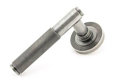 From The Anvil Pewter Brompton Lever On Rose Set (Beehive) from B&Q