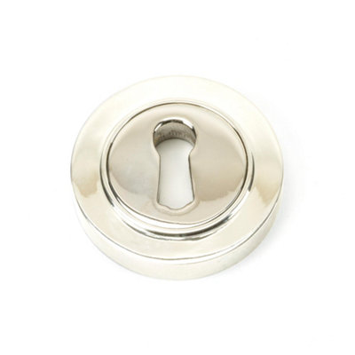 From The Anvil Polished Nickel Round Escutcheon (Plain) from B&Q
