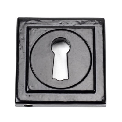 B&Q -  Black Round Escutcheon (Square)