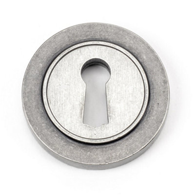 From The Anvil Pewter Round Escutcheon (Plain) from B&Q