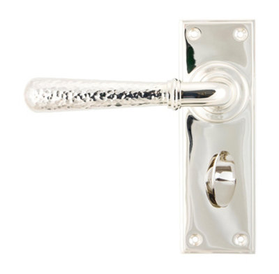 From The Anvil Polished Nickel Hammered Newbury Lever Bathroom Set from B&Q