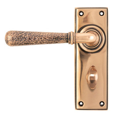 From The Anvil Polished Bronze Hammered Newbury Lever Bathroom Set from B&Q