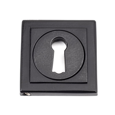 From The Anvil Matt Black Round Escutcheon (Square) from B&Q