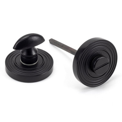From The Anvil Matt Black Round Thumbturn Set (Beehive) from B&Q