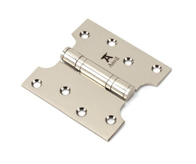 From The Anvil Polished Nickel 4 Inch X 2 Inch X 4 Inch  Parliament Hinge (Pair) Ss from B&Q