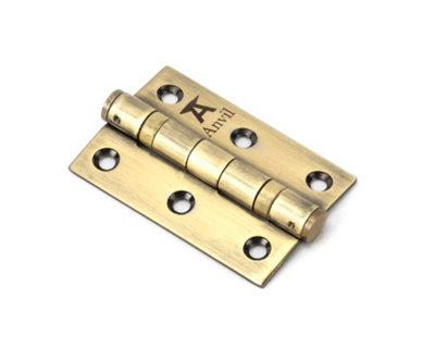 From The Anvil Aged Brass 3 Inch Ball Bearing Butt Hinge (Pair) Ss from B&Q