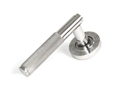 From The Anvil Polished Marine Ss (316) Brompton Lever On Rose Set (Beehive) from B&Q