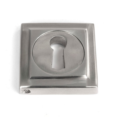 From The Anvil Satin Marine Ss (316) Round Escutcheon (Square) from B&Q