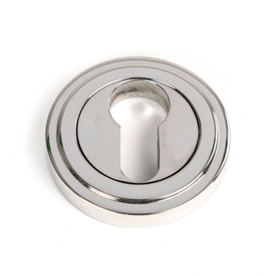 From The Anvil Polished Marine Ss (316) Round Euro Escutcheon (Art Deco) from B&Q