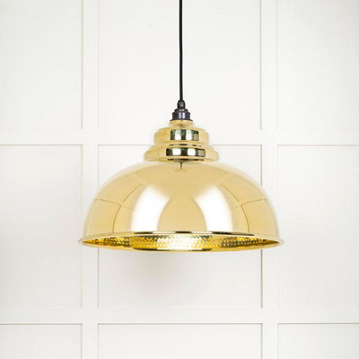 From the Anvil Hammered Brass Harborne Pendant from B&Q
