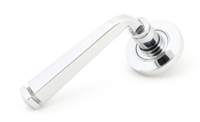 From The Anvil Polished Chrome Avon Round Lever On Rose Set (Plain)Unsprung from B&Q