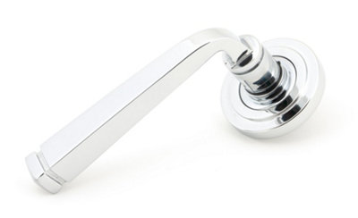 From The Anvil Polished Chrome Avon Round Lever On Rose Set (Art Deco)Unsprung from B&Q
