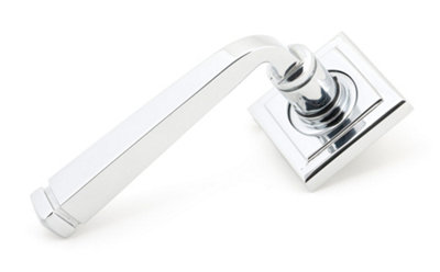 From The Anvil Polished Chrome Avon Round Lever On Rose Set (Square)Unsprung from B&Q