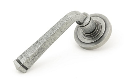 From The Anvil Pewter Avon Round Lever On Rose Set (Art Deco)Unsprung from B&Q
