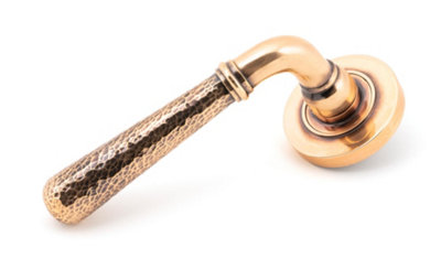From The Anvil Polished Bronze Hammered Newbury Lever On Rose Set (Plain)Unsprung from B&Q