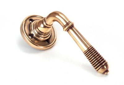 From The Anvil Polished Bronze Reeded Lever On Rose SetUnsprung from B&Q