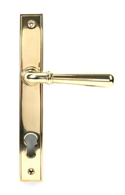 B&Q -  Polished Brass Newbury Slimline Lever Espag. Lock Set