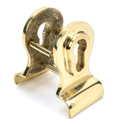 From The Anvil Polished Brass 50mm Euro Door Pull (Back To Back Fixings) from B&Q