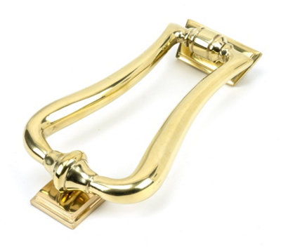 From The Anvil Polished Brass Slimline Art Deco Door Knocker from B&Q