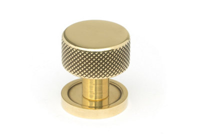 From The Anvil Aged Brass Brompton Cabinet Knob25mm (Plain) from B&Q