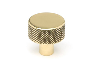 From The Anvil Aged Brass Brompton Cabinet Knob25mm (No Rose) from B&Q