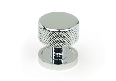 From The Anvil Polished Chrome Brompton Cabinet Knob25mm (Plain) from B&Q