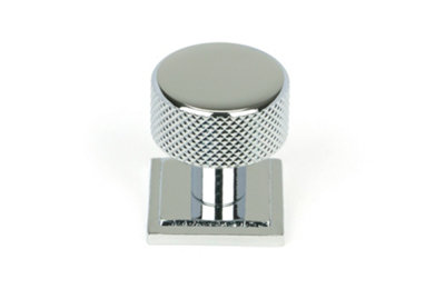 From The Anvil Polished Chrome Brompton Cabinet Knob25mm (Square) from B&Q