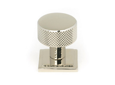 From The Anvil Polished Nickel Brompton Cabinet Knob25mm (Square) from B&Q