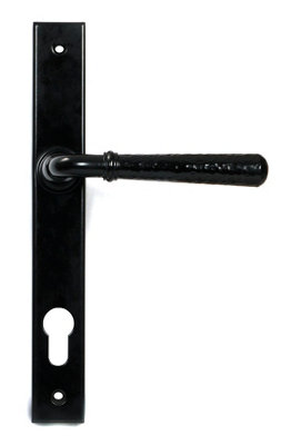 From the Anvil Black Hammered Newbury Slimline Espag. Lock Set from B&Q
