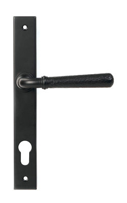 From the Anvil Matt Black Hammered Newbury Slimline Espag. Lock Set from B&Q