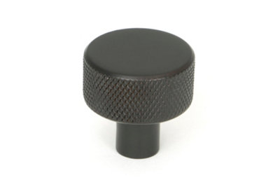 From The Anvil Aged Bronze Brompton Cabinet Knob25mm (No Rose) from B&Q