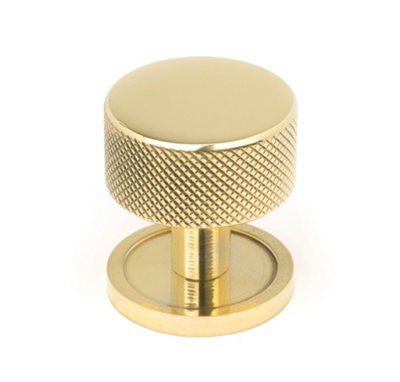 From The Anvil Polished Brass Brompton Cabinet Knob32mm (Plain) from B&Q