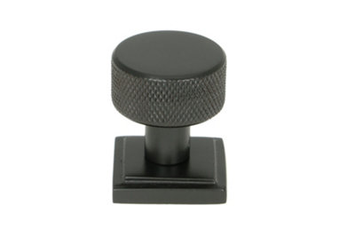 From The Anvil Aged Bronze Brompton Cabinet Knob25mm (Square) from B&Q