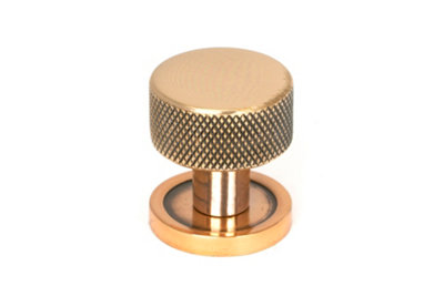 From The Anvil Polished Bronze Brompton Cabinet Knob25mm (Plain) from B&Q