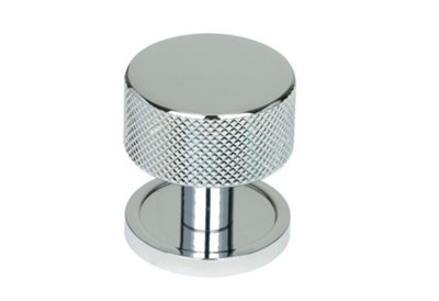 From The Anvil Polished Chrome Brompton Cabinet Knob32mm (Plain) from B&Q