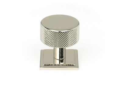 From The Anvil Polished Nickel Brompton Cabinet Knob32mm (Square) from B&Q