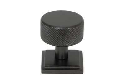 From The Anvil Aged Bronze Brompton Cabinet Knob32mm (Square) from B&Q