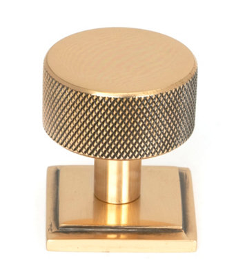 From The Anvil Polished Bronze Brompton Cabinet Knob32mm (Square) from B&Q