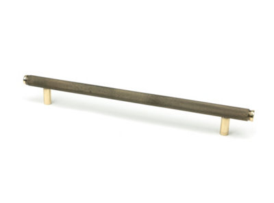 From The Anvil Aged Brass Full Brompton Pull HandleLarge from B&Q