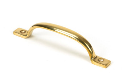 From The Anvil Golden Polished Brass Slim Sash Pull