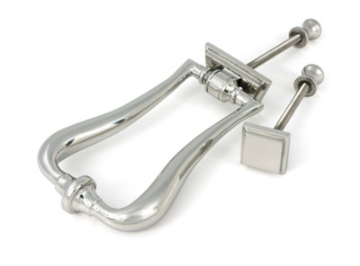 From The Anvil Polished Marine Ss (316) Slimline Art Deco Door Knocker from B&Q