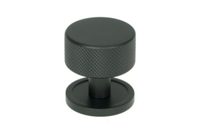 From The Anvil Matt Black Brompton Cabinet Knob32mm (Plain) from B&Q