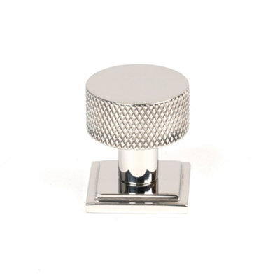From The Anvil Polished Ss (304) Brompton Cabinet Knob25mm (Square) from B&Q