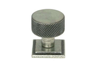 From The Anvil Pewter Brompton Cabinet Knob25mm (Square) from B&Q