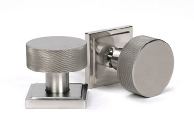 From The Anvil Satin Marine Ss (316) Brompton Mortice/rim Knob Set (Square) from B&Q