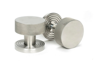 From The Anvil Satin Marine Ss (316) Brompton Mortice/rim Knob Set (Beehive) from B&Q
